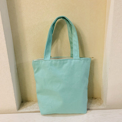 DIY Blank Hand-Painted Canvas Tote Bag Stylish Cotton Lunch Bag