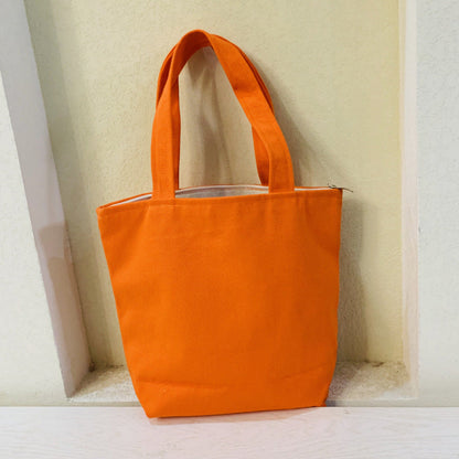 DIY Blank Hand-Painted Canvas Tote Bag Stylish Cotton Lunch Bag