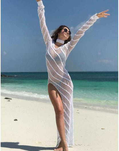 New Beach Long Skirt Hollow Bikini Blouse