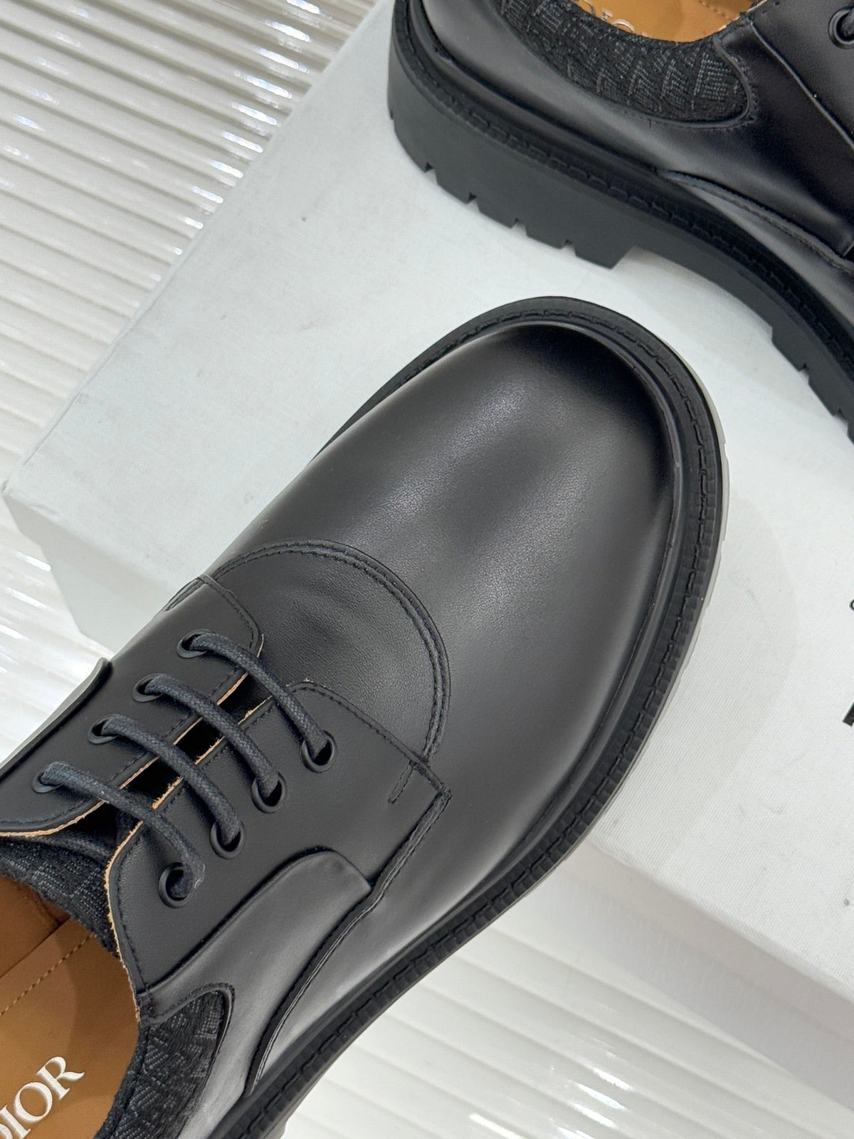 Dior Explorer III Derby Shoe Black Calfskin Cotton & Technical Fabric