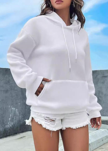 Fleece Lined Hooded Sweatshirt in Soft Fabric