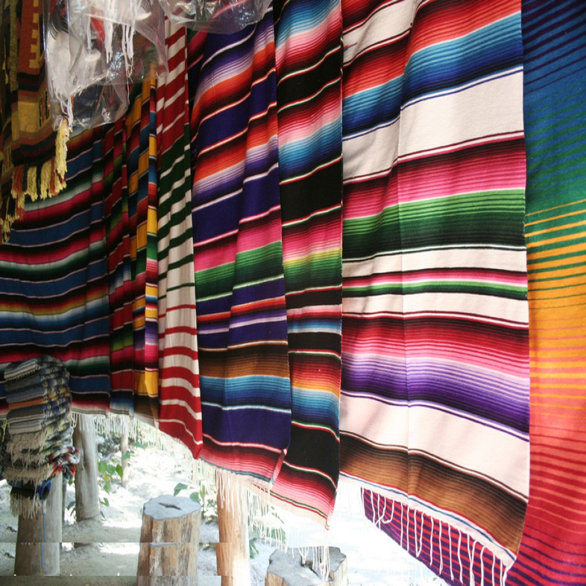 Mexican Style Party Tablecloth Table Flag Tassel Woven Tablecloth