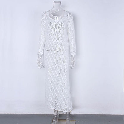 New Beach Long Skirt Hollow Bikini Blouse