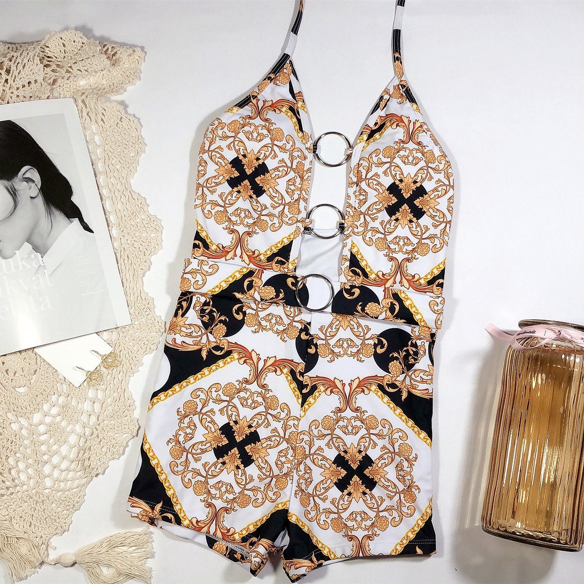 Summer New Sexy Print One-Piece Swimsuit
