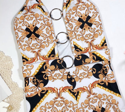 Summer New Sexy Print One-Piece Swimsuit