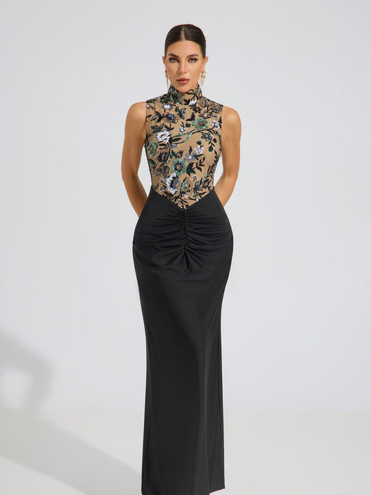 Hadassah Floral Illusion Maxi Dress