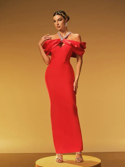 Hexelle Halterneck Crystal Bandage Dress