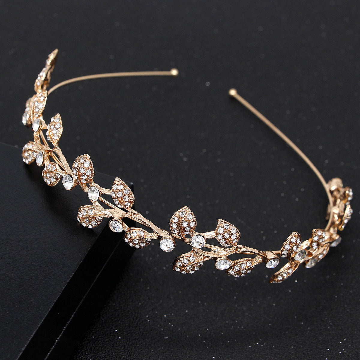 Bridal Headpiece with Rhinestones Elegant Crown Wedding Hair Accessory