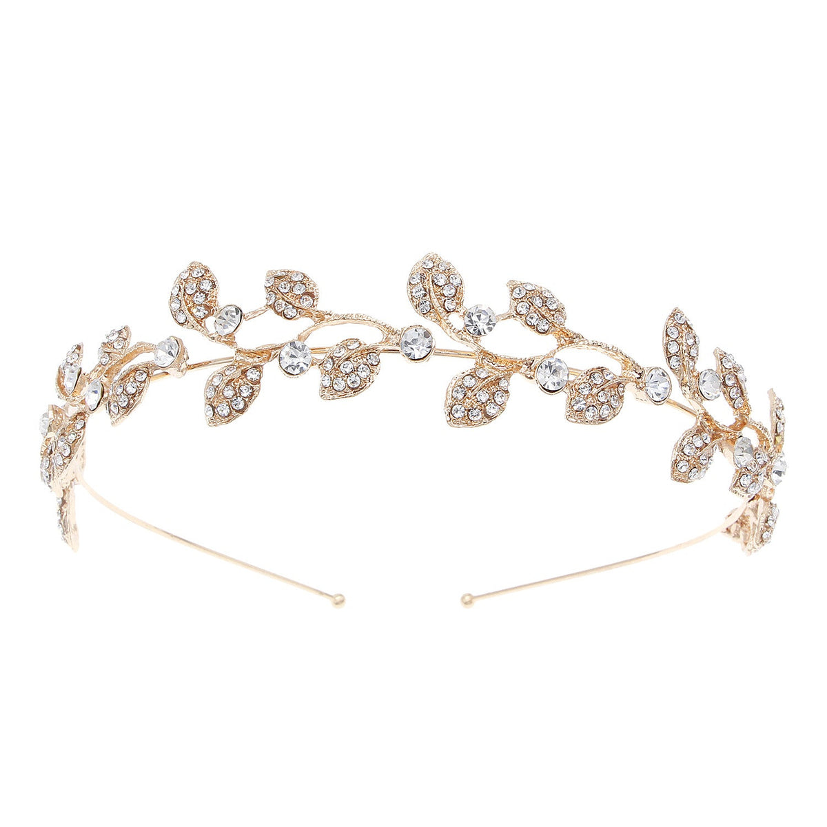 Bridal Headpiece with Rhinestones Elegant Crown Wedding Hair Accessory
