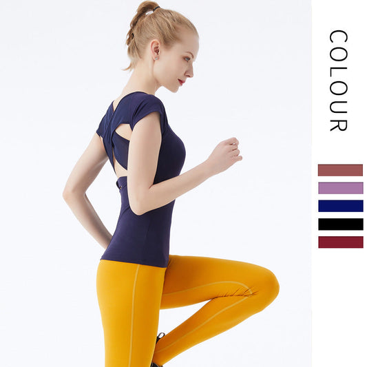 Yoga Suit With Bra Pad Nylon High Elasticity, Quick Drying And Thin