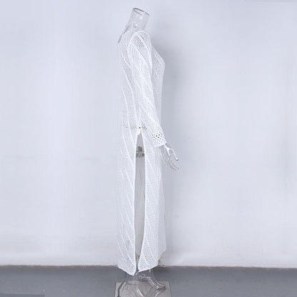 New Beach Long Skirt Hollow Bikini Blouse