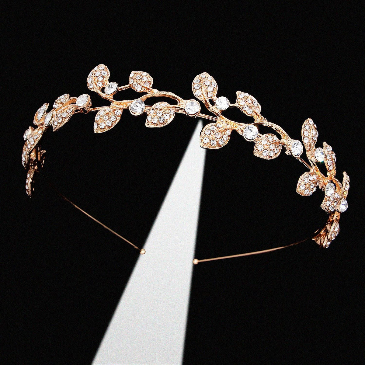 Bridal Headpiece with Rhinestones Elegant Crown Wedding Hair Accessory