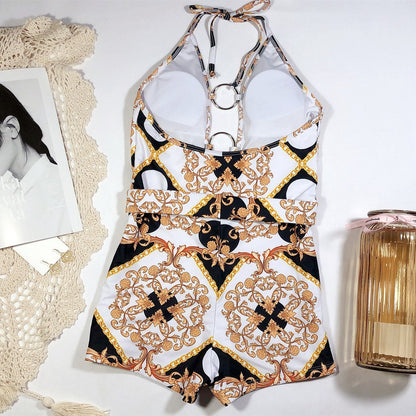 Summer New Sexy Print One-Piece Swimsuit