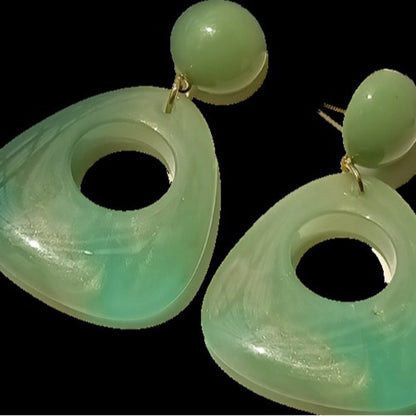 Geometric Hollow-Out Watercolor Earrings