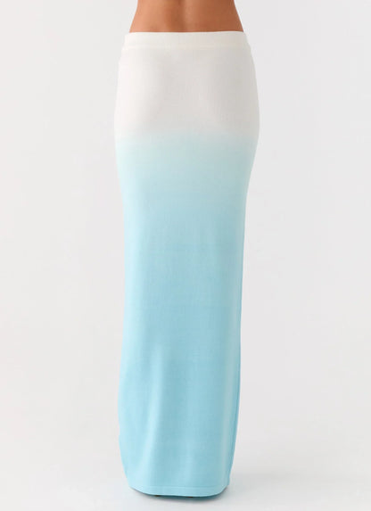 Deep Sea Kiss Maxi Skirt - Blue Ombre