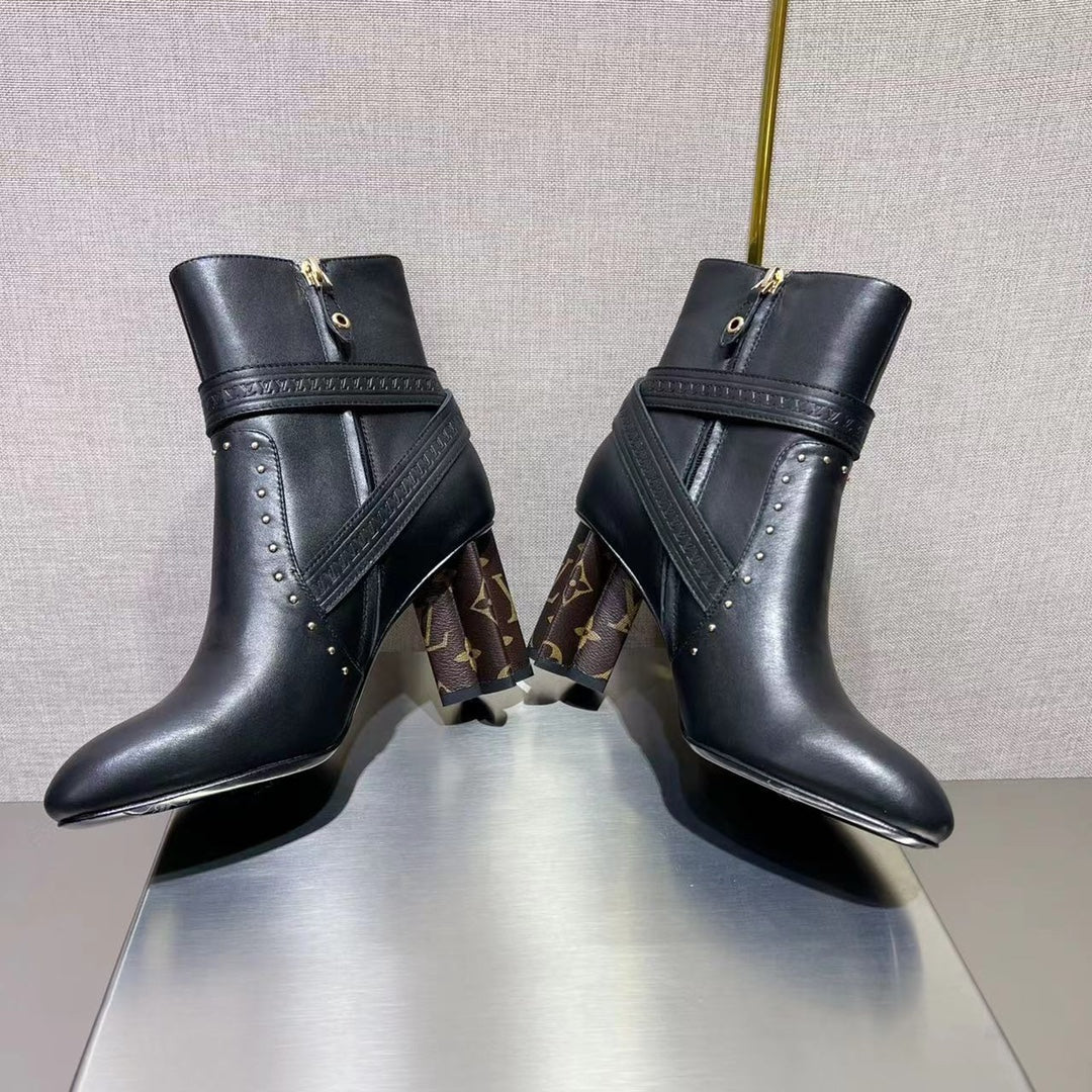 LV 25s Silhouette Ankle Boot 75mm Black Cowhide