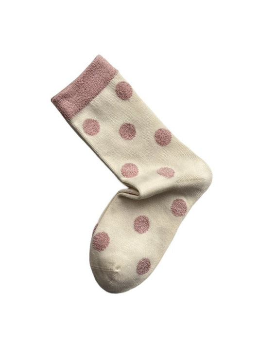 Rufia - Retro Mid-calf Socks with Polka Dot