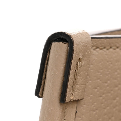 GG Supreme Monogram Textured Dollar Calfskin Small Retro Interlocking G Tote Bag Beige Mystic White Oatmeal