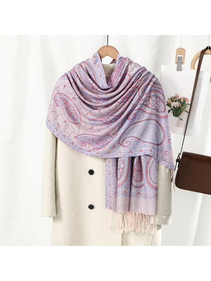 Sscarvii - Bohemian Paisley Tassel Scarf