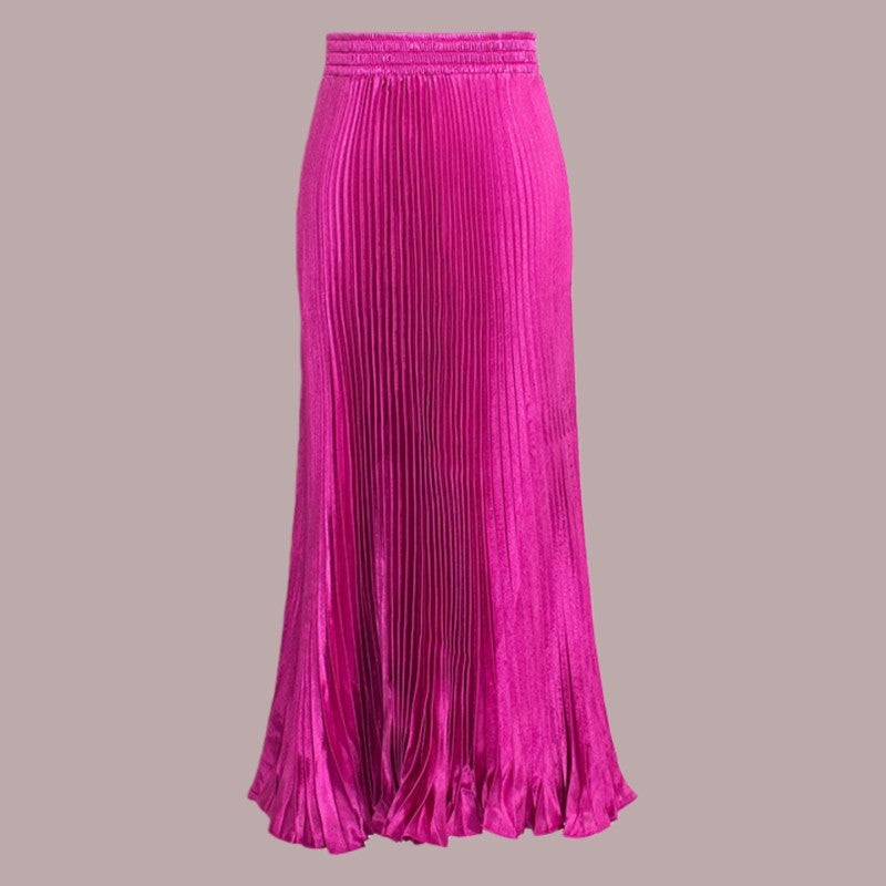 Long Accordion Pleated Skirt