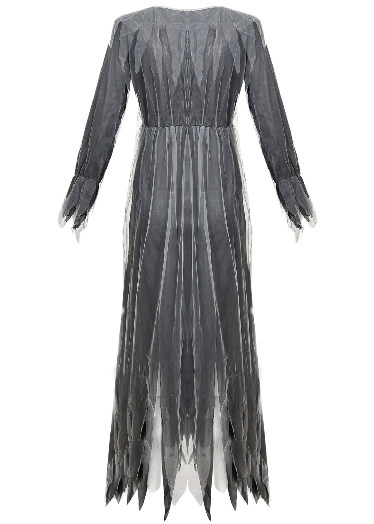 Haunted Wedding Dress Gray Sheer Fabric
