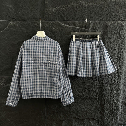 MIU SET PREPPY CHECKED BLAZER 265846