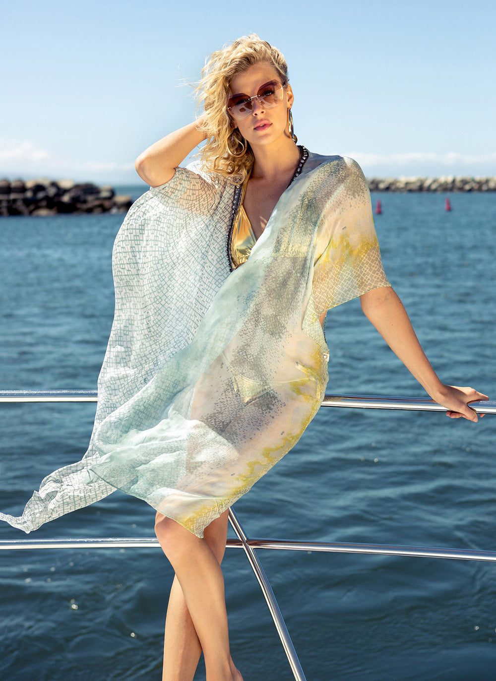 Summer Women'S Chiffon Beach Sunscreen Shirt Pullover Jacket Chiffon Shawl