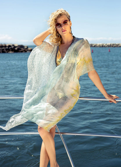 Summer Women'S Chiffon Beach Sunscreen Shirt Pullover Jacket Chiffon Shawl