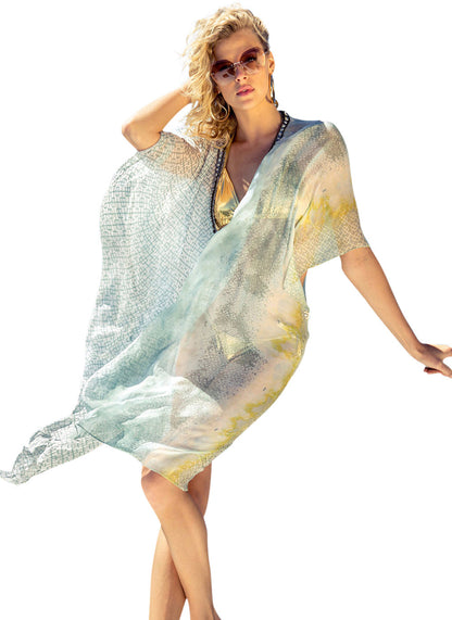 Summer Women'S Chiffon Beach Sunscreen Shirt Pullover Jacket Chiffon Shawl