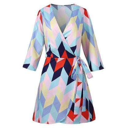 Women'S Holiday Loose Print Dress