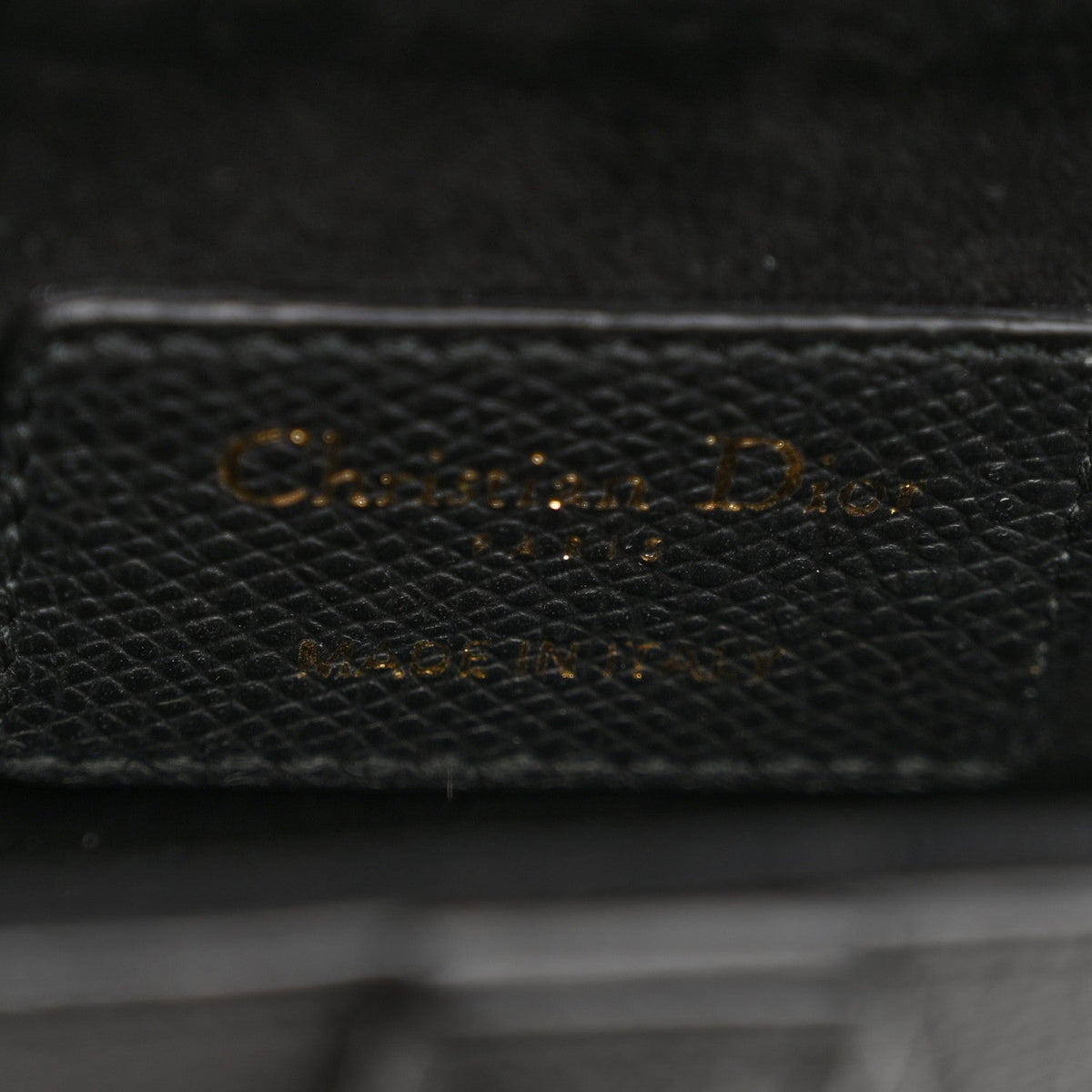 Grained Calfskin Mini Saddle Bag Black