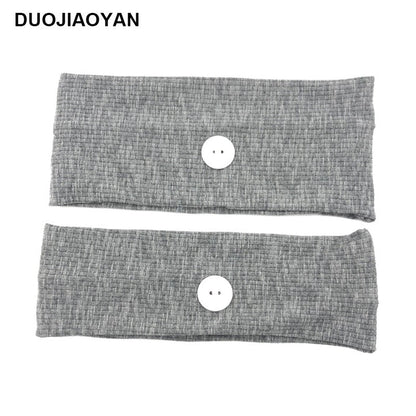 Sports Yoga Fitness Buns With Button Mask Anti-Restraint Headband Solid Color Parent-Child Couple Dress