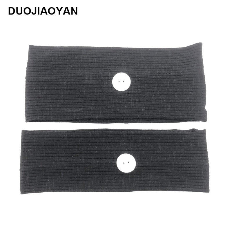 Sports Yoga Fitness Buns With Button Mask Anti-Restraint Headband Solid Color Parent-Child Couple Dress
