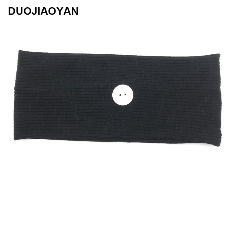 Sports Yoga Fitness Buns With Button Mask Anti-Restraint Headband Solid Color Parent-Child Couple Dress