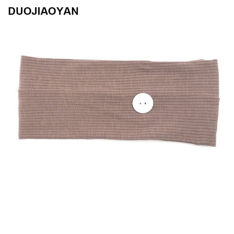 Sports Yoga Fitness Buns With Button Mask Anti-Restraint Headband Solid Color Parent-Child Couple Dress