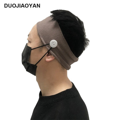 Sports Yoga Fitness Buns With Button Mask Anti-Restraint Headband Solid Color Parent-Child Couple Dress