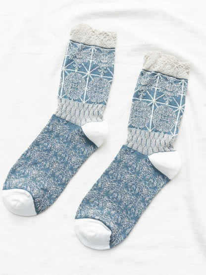 Rufia - Royal Style Crochet Mid-Calf Socks – Retro &amp; Elegant