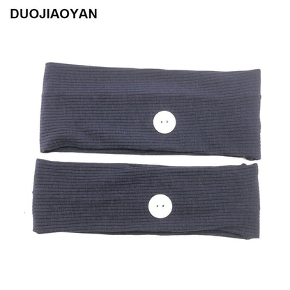 Sports Yoga Fitness Buns With Button Mask Anti-Restraint Headband Solid Color Parent-Child Couple Dress