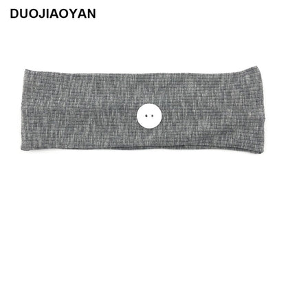 Sports Yoga Fitness Buns With Button Mask Anti-Restraint Headband Solid Color Parent-Child Couple Dress