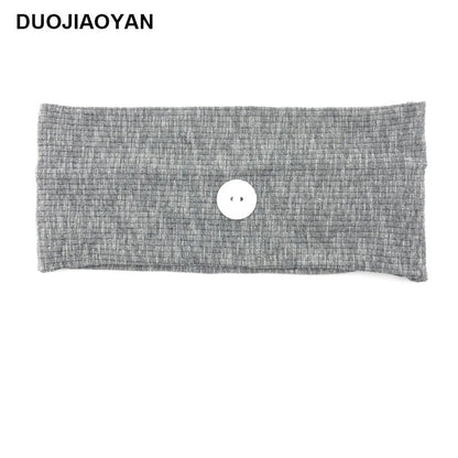 Sports Yoga Fitness Buns With Button Mask Anti-Restraint Headband Solid Color Parent-Child Couple Dress