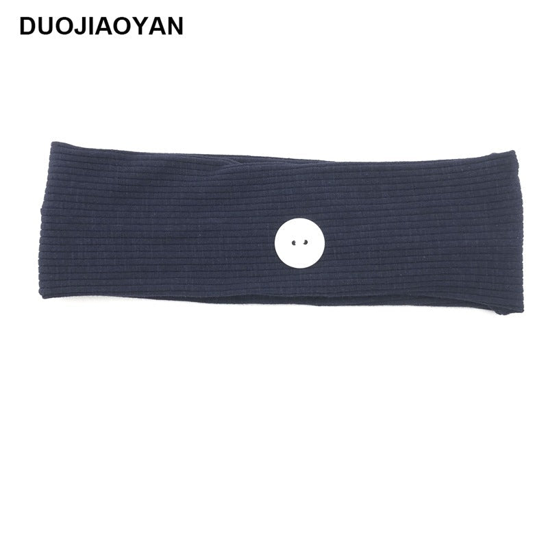 Sports Yoga Fitness Buns With Button Mask Anti-Restraint Headband Solid Color Parent-Child Couple Dress