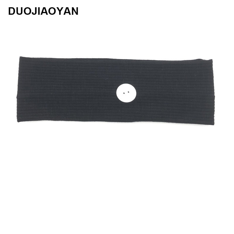 Sports Yoga Fitness Buns With Button Mask Anti-Restraint Headband Solid Color Parent-Child Couple Dress