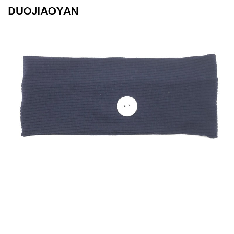 Sports Yoga Fitness Buns With Button Mask Anti-Restraint Headband Solid Color Parent-Child Couple Dress