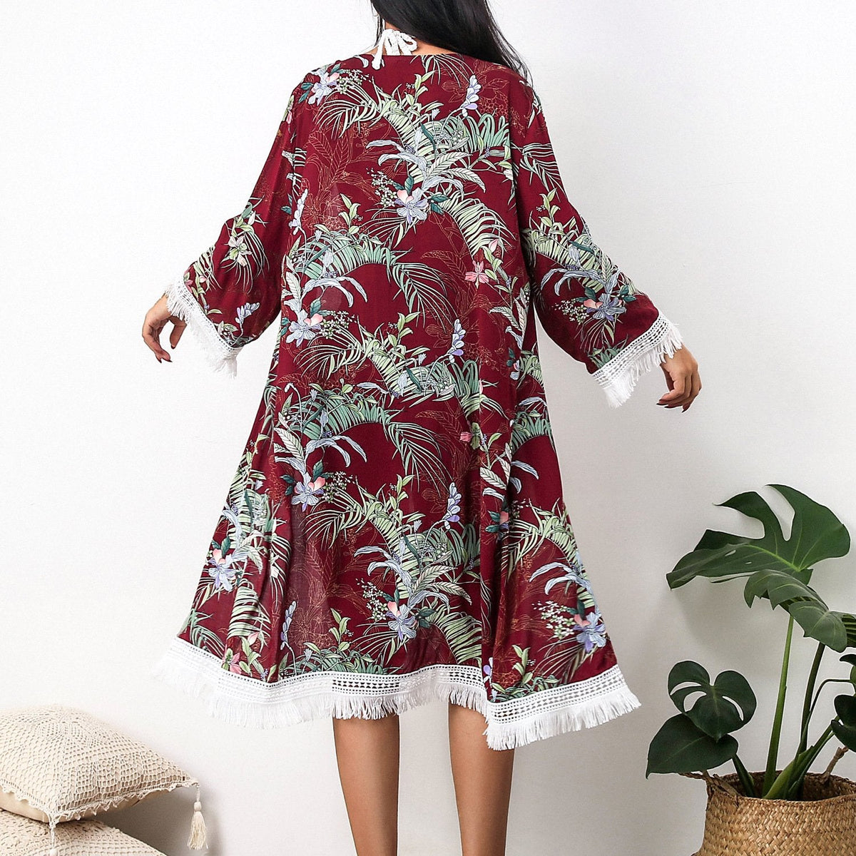 Women'S Summer New Beachwear Bikini Hoodies Long Sushi Cotton Sunscreen Women