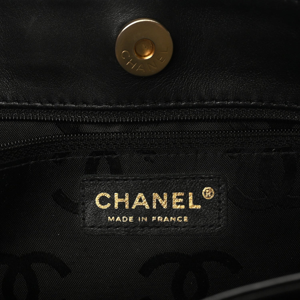 Calfskin Wild Stitch Tote Black