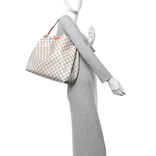 Damier Azur Graceful MM Rose Ballerine