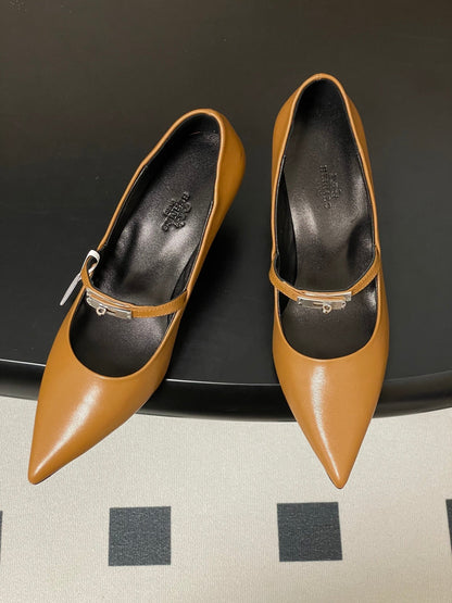 HM 26 Majeste 60 Pump Brown in Calfskin 593828