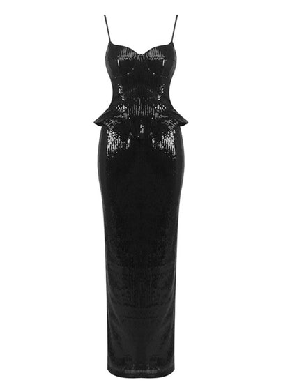 Emmeline Sequined Strap Maxi Dress