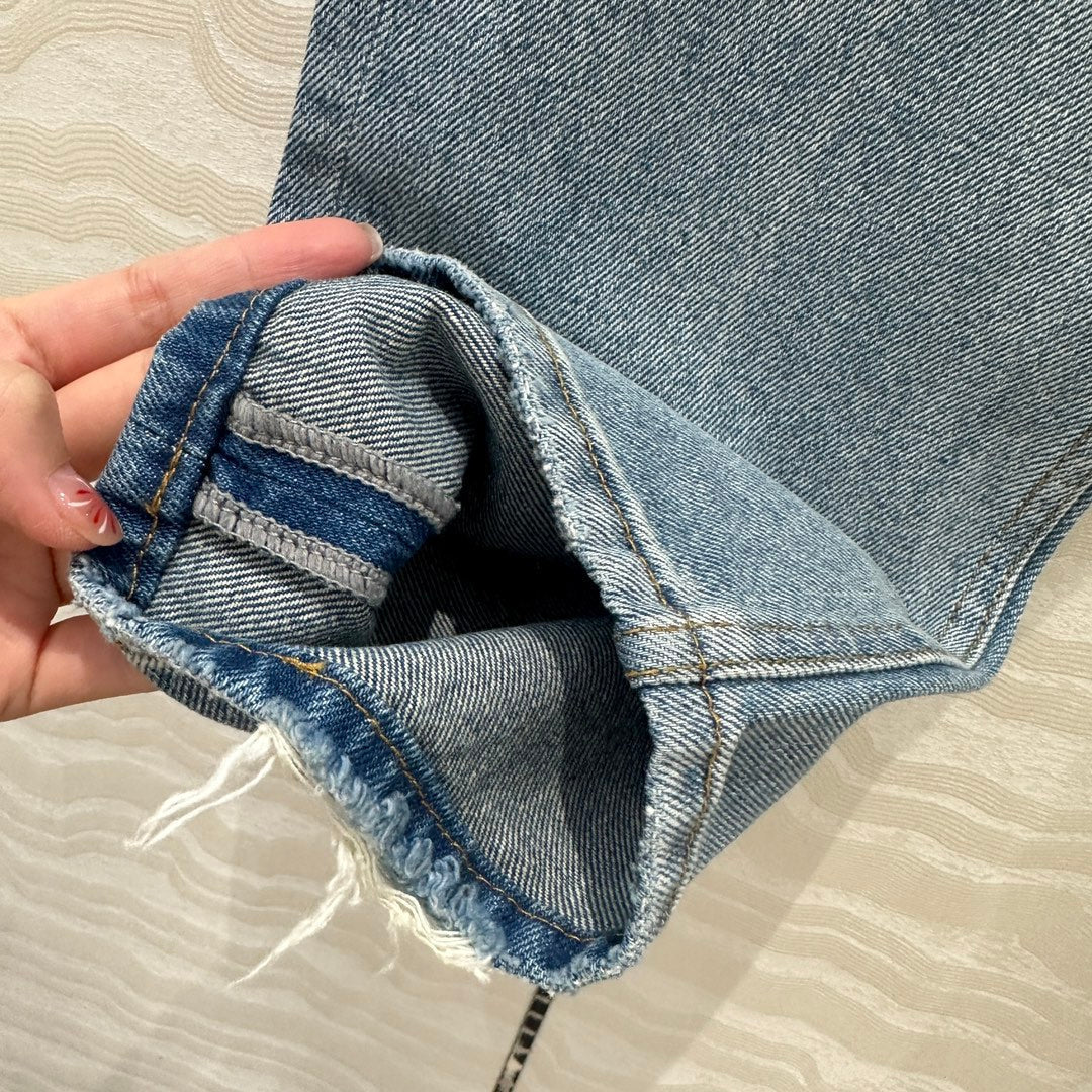 YSL Pant Light Blue Cotton