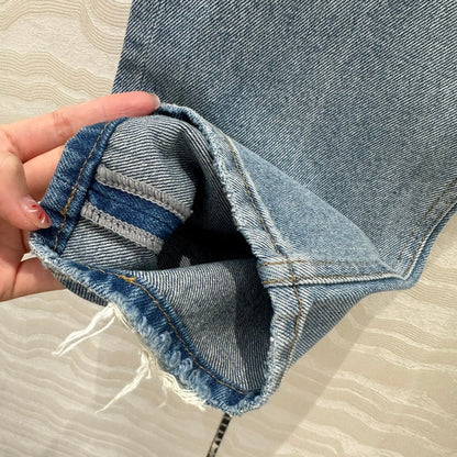 YSL Pant Light Blue Cotton